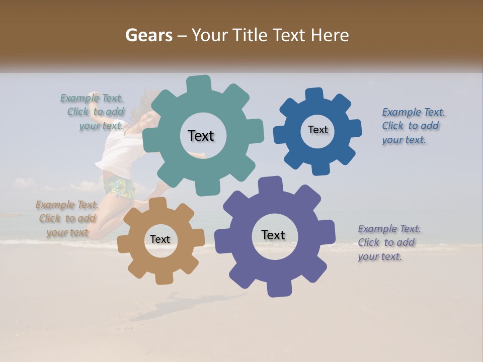 Copyspace Blue Lifestyle PowerPoint Template