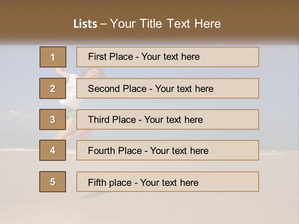 Copyspace Blue Lifestyle PowerPoint Template