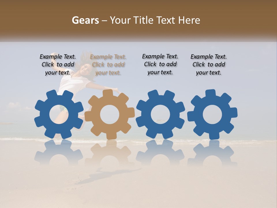 Copyspace Blue Lifestyle PowerPoint Template