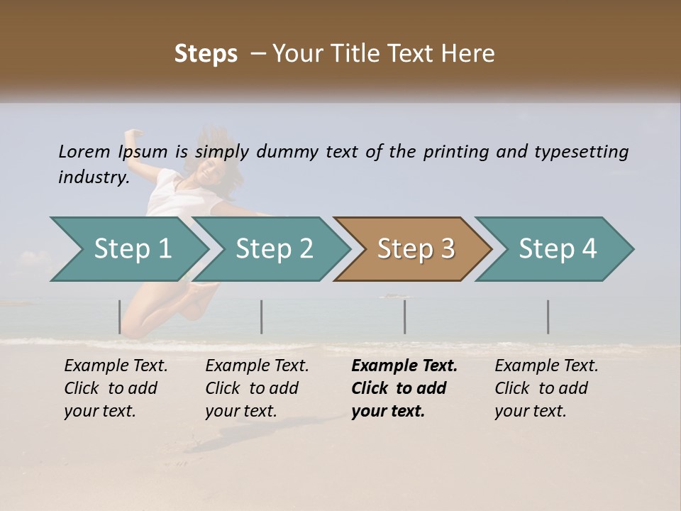 Copyspace Blue Lifestyle PowerPoint Template