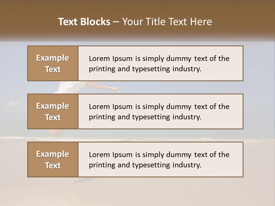 Copyspace Blue Lifestyle PowerPoint Template