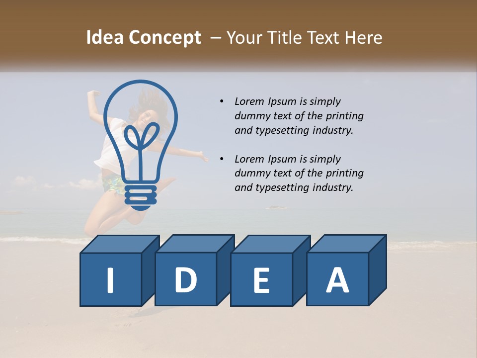 Copyspace Blue Lifestyle PowerPoint Template