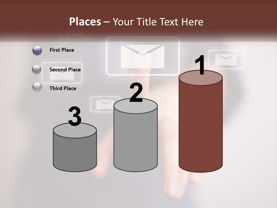 Man Glowing Blogging PowerPoint Template