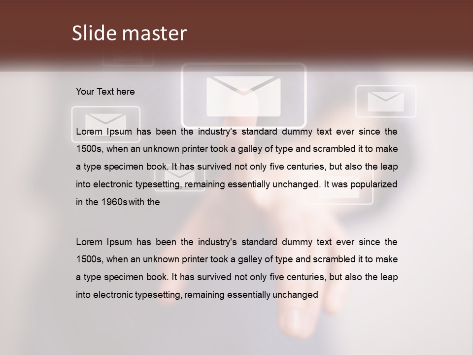 Man Glowing Blogging PowerPoint Template
