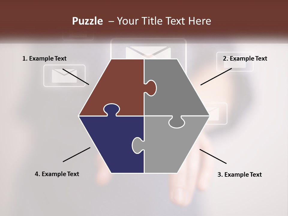 Man Glowing Blogging PowerPoint Template