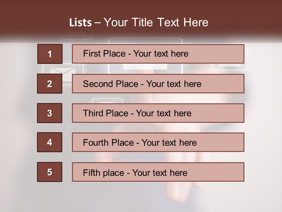 Man Glowing Blogging PowerPoint Template