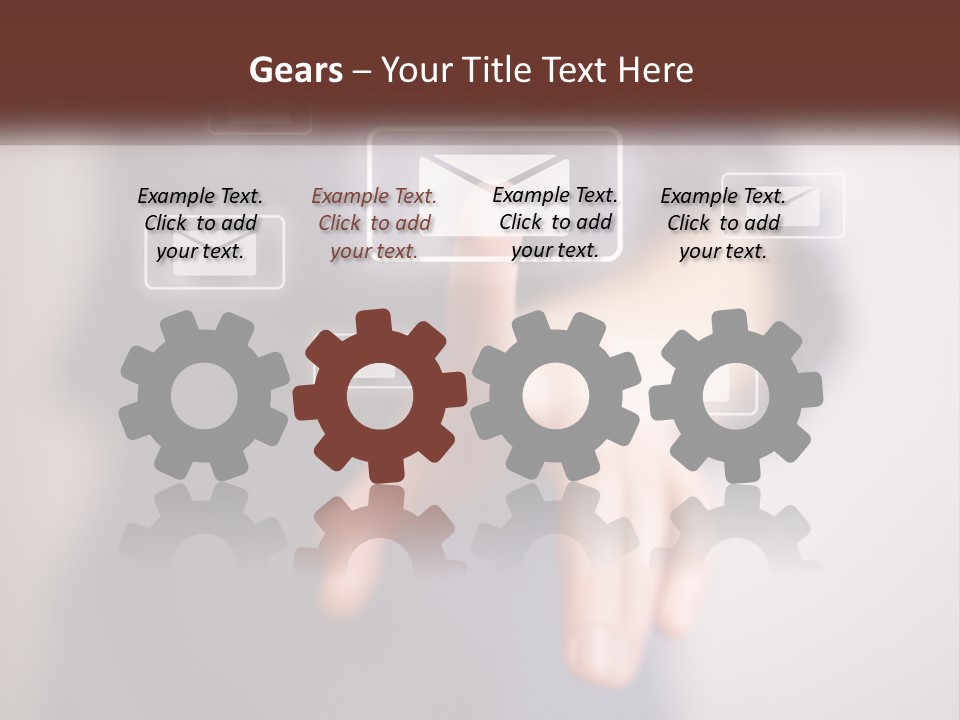 Man Glowing Blogging PowerPoint Template