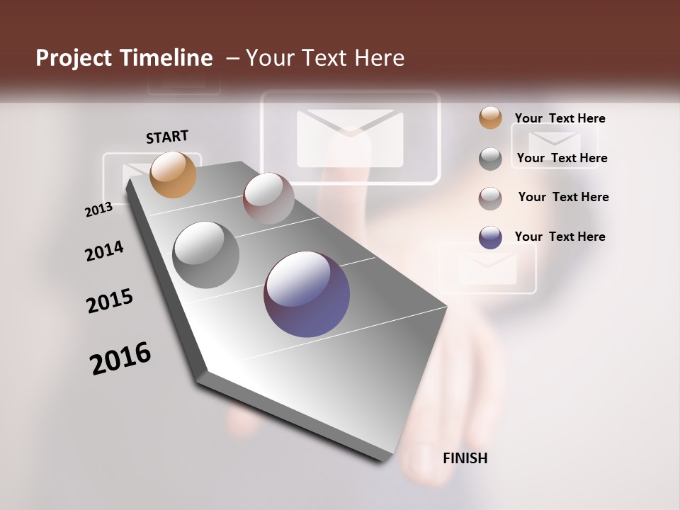 Man Glowing Blogging PowerPoint Template