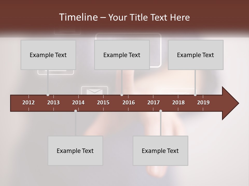 Man Glowing Blogging PowerPoint Template