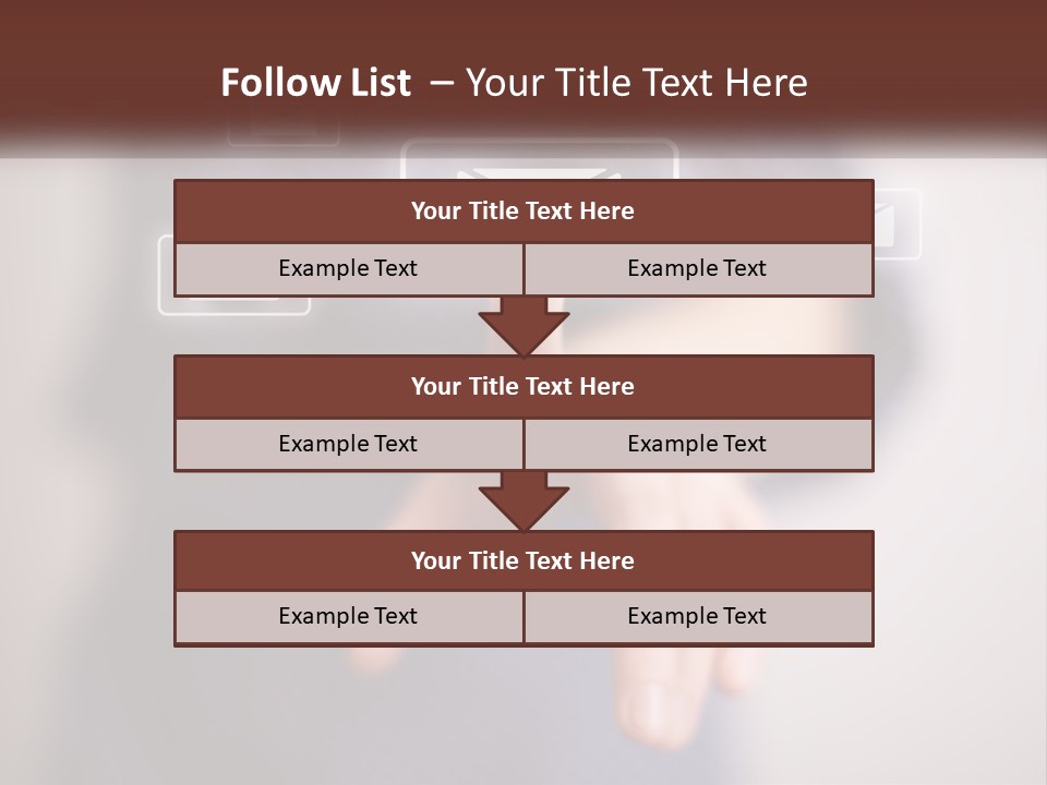 Man Glowing Blogging PowerPoint Template