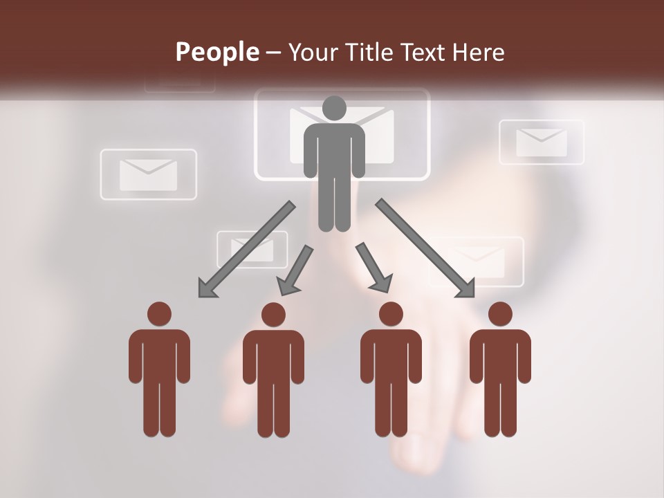 Man Glowing Blogging PowerPoint Template