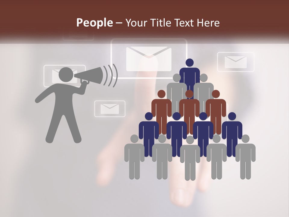 Man Glowing Blogging PowerPoint Template