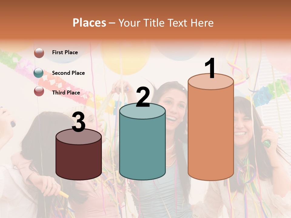 Confetti Smiling Blond PowerPoint Template