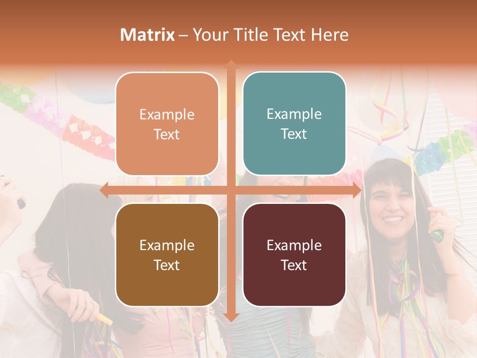 Confetti Smiling Blond PowerPoint Template