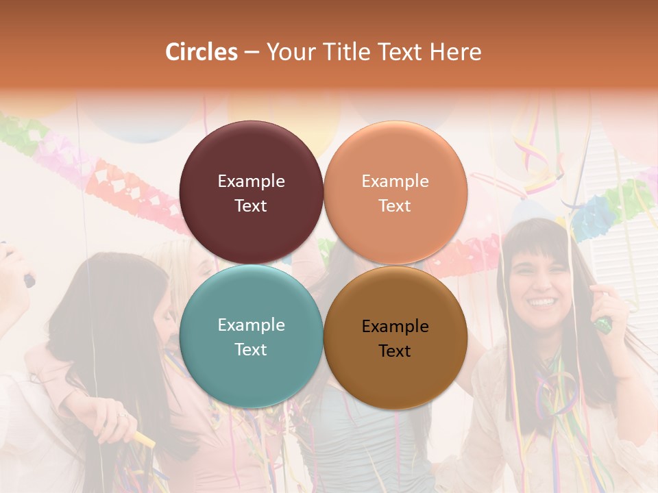 Confetti Smiling Blond PowerPoint Template