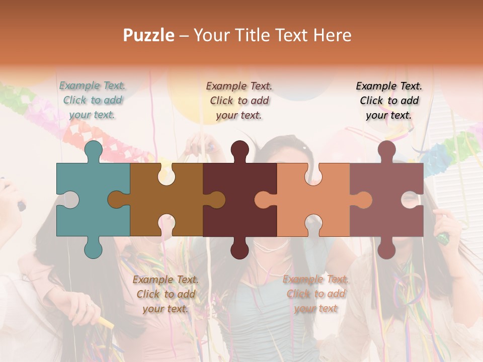 Confetti Smiling Blond PowerPoint Template