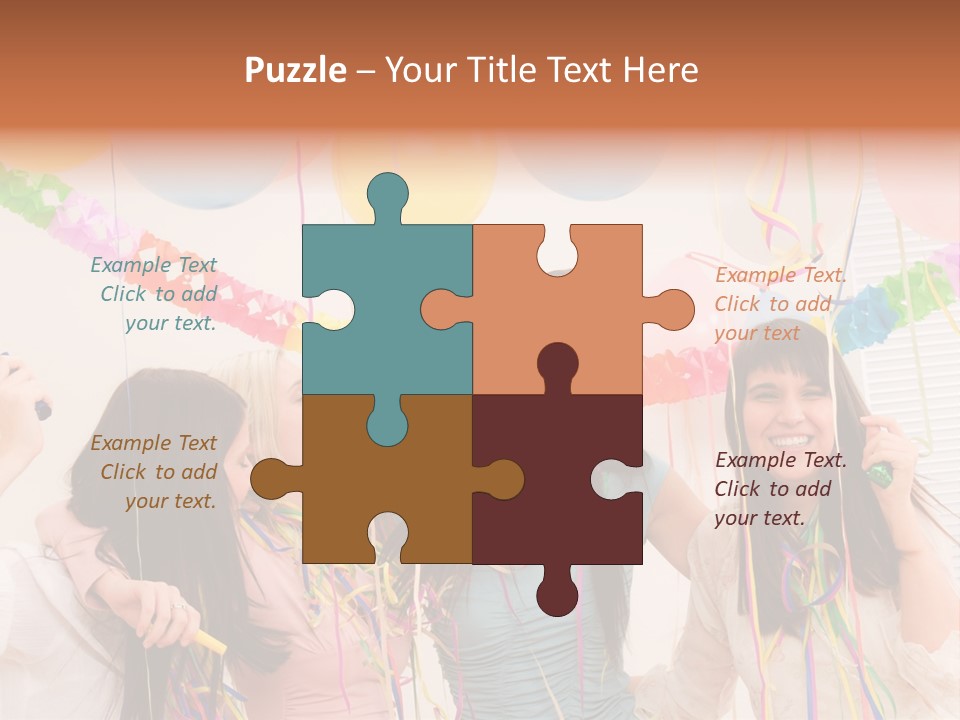 Confetti Smiling Blond PowerPoint Template