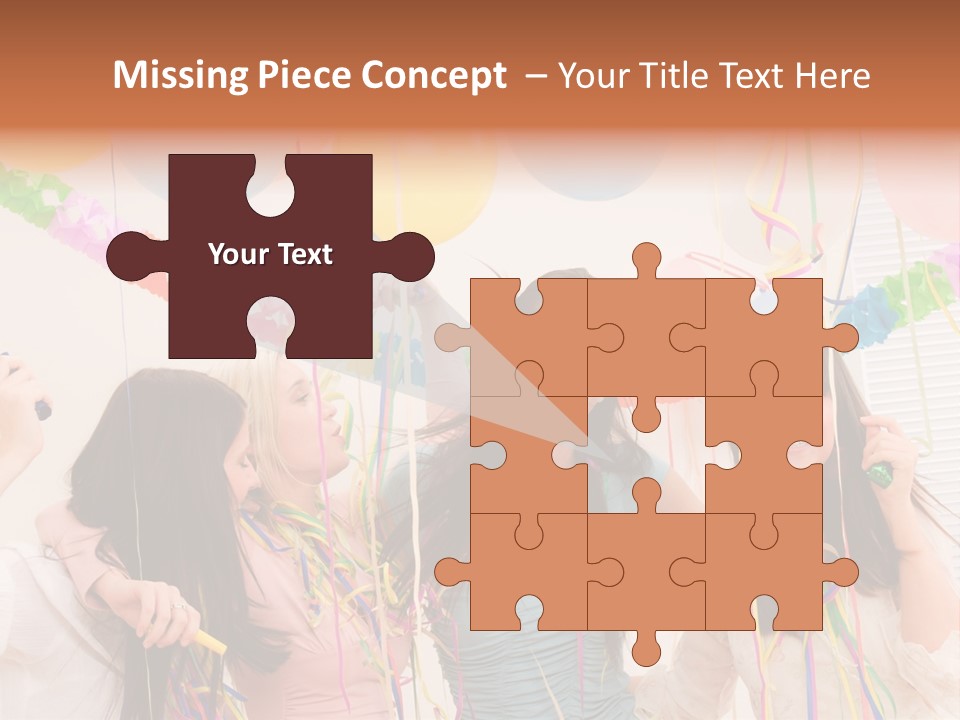 Confetti Smiling Blond PowerPoint Template