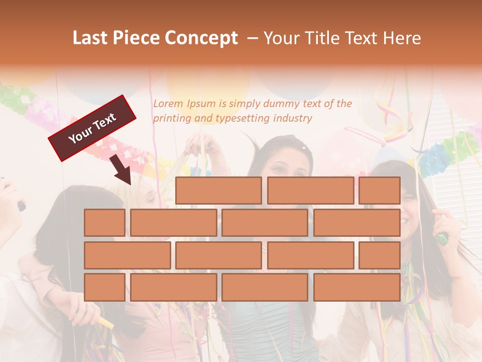 Confetti Smiling Blond PowerPoint Template