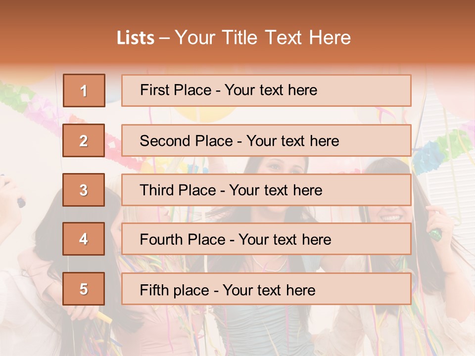 Confetti Smiling Blond PowerPoint Template