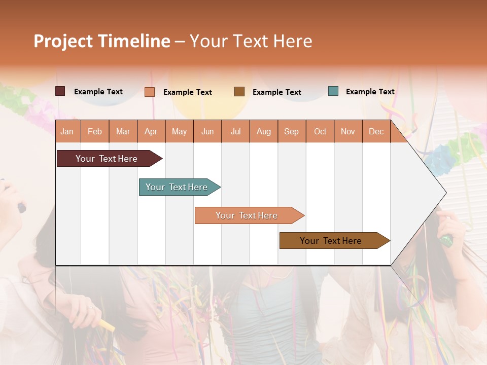 Confetti Smiling Blond PowerPoint Template