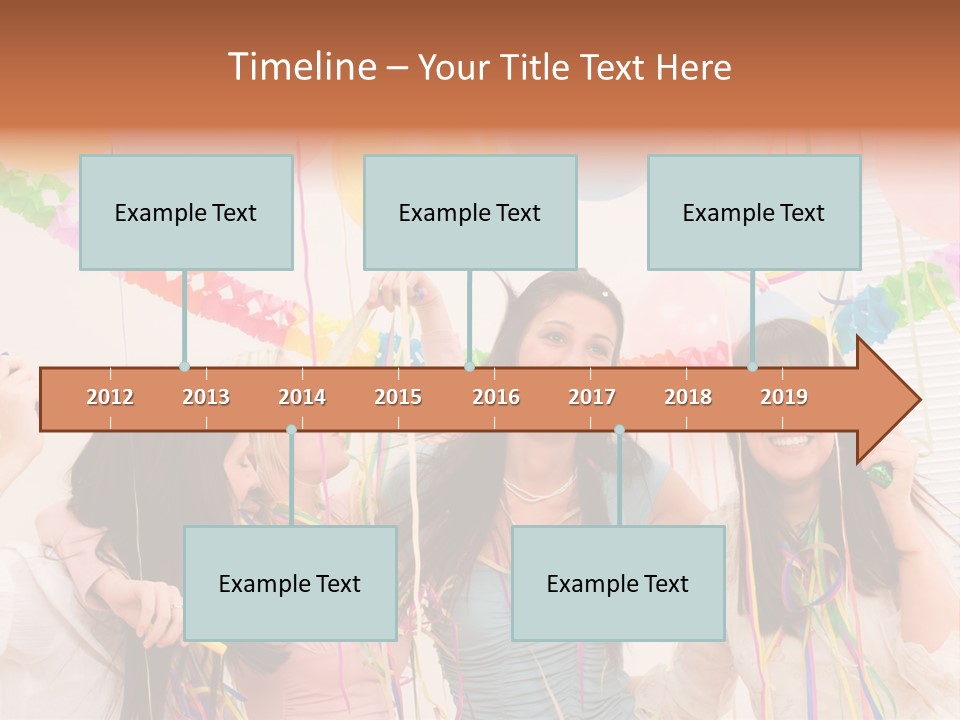 Confetti Smiling Blond PowerPoint Template