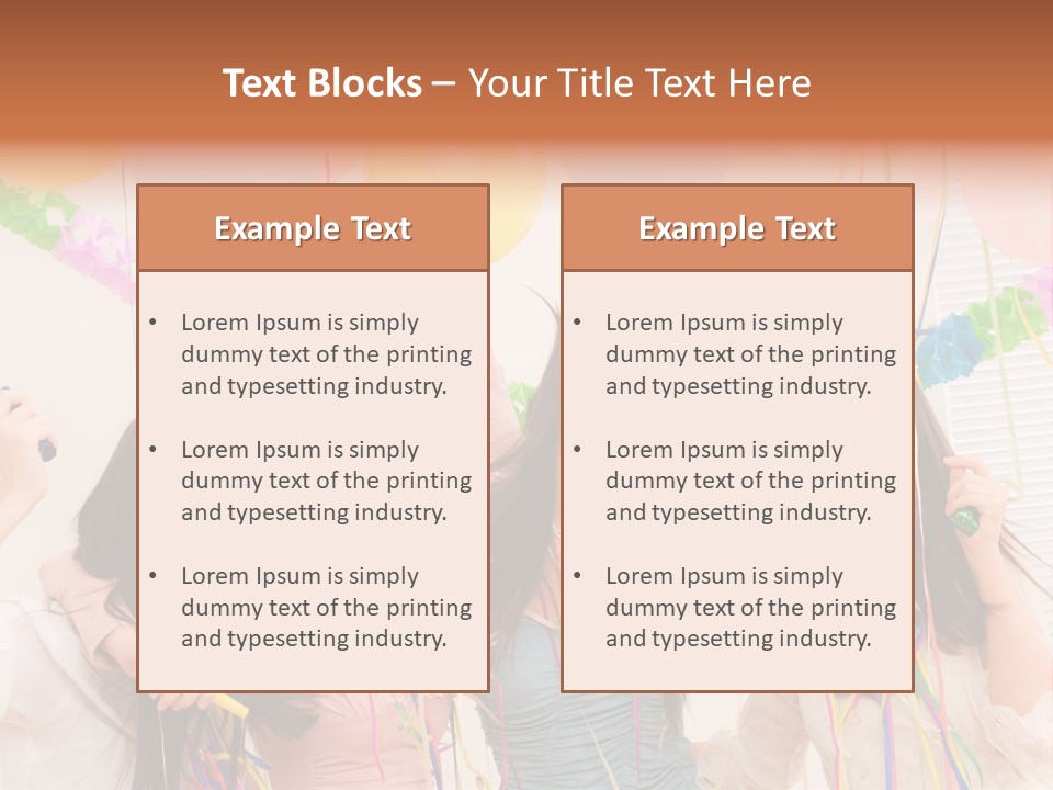 Confetti Smiling Blond PowerPoint Template