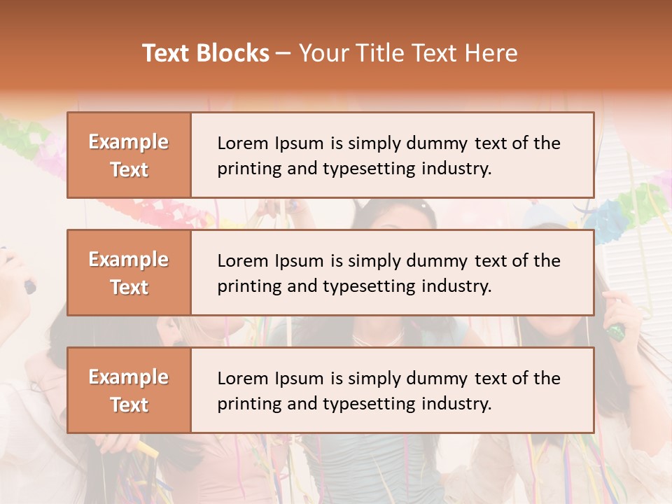 Confetti Smiling Blond PowerPoint Template