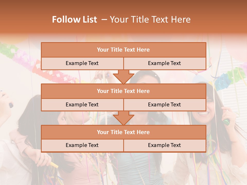 Confetti Smiling Blond PowerPoint Template