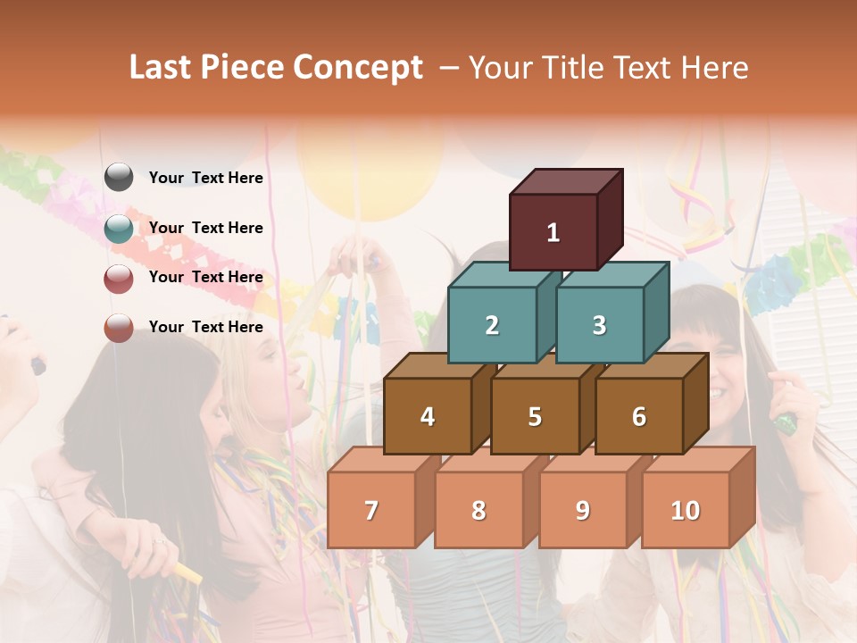 Confetti Smiling Blond PowerPoint Template