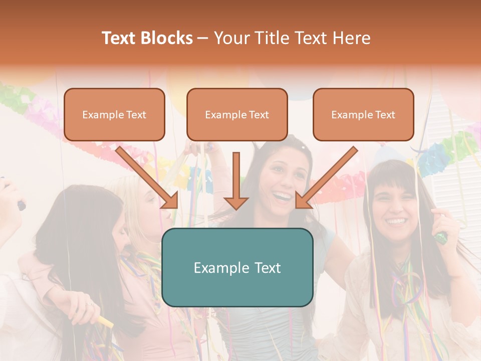 Confetti Smiling Blond PowerPoint Template