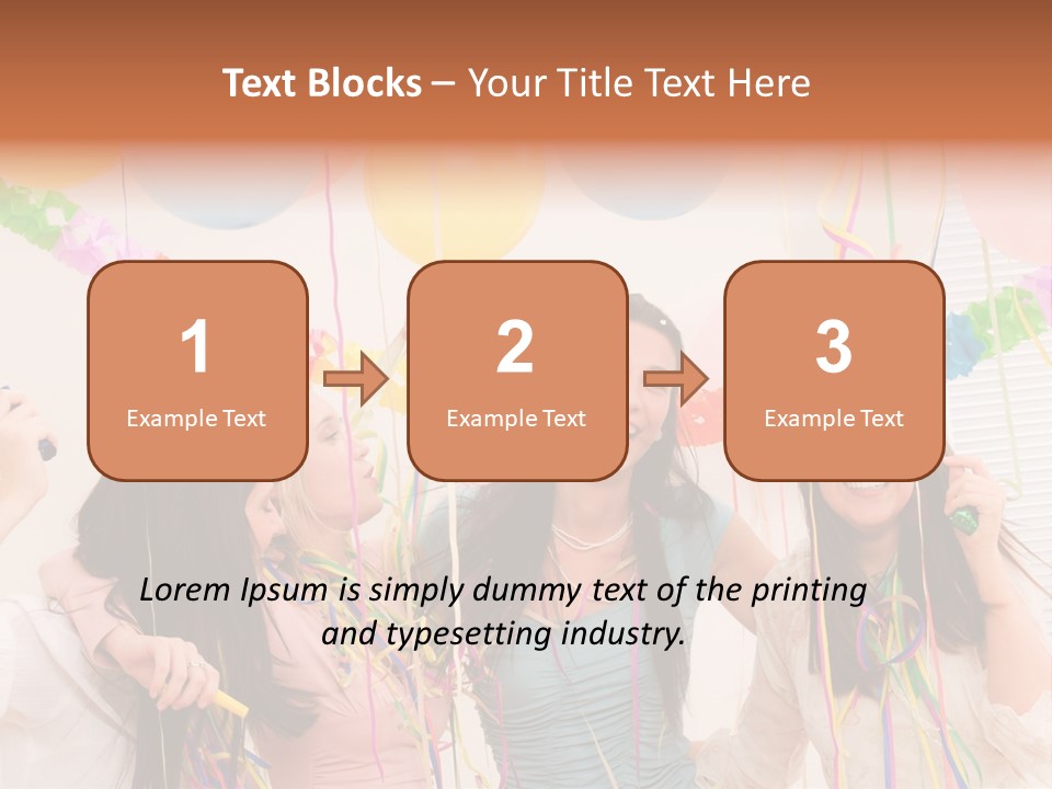 Confetti Smiling Blond PowerPoint Template