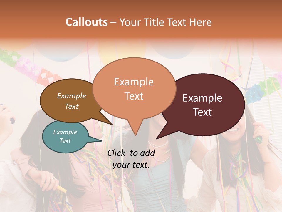 Confetti Smiling Blond PowerPoint Template