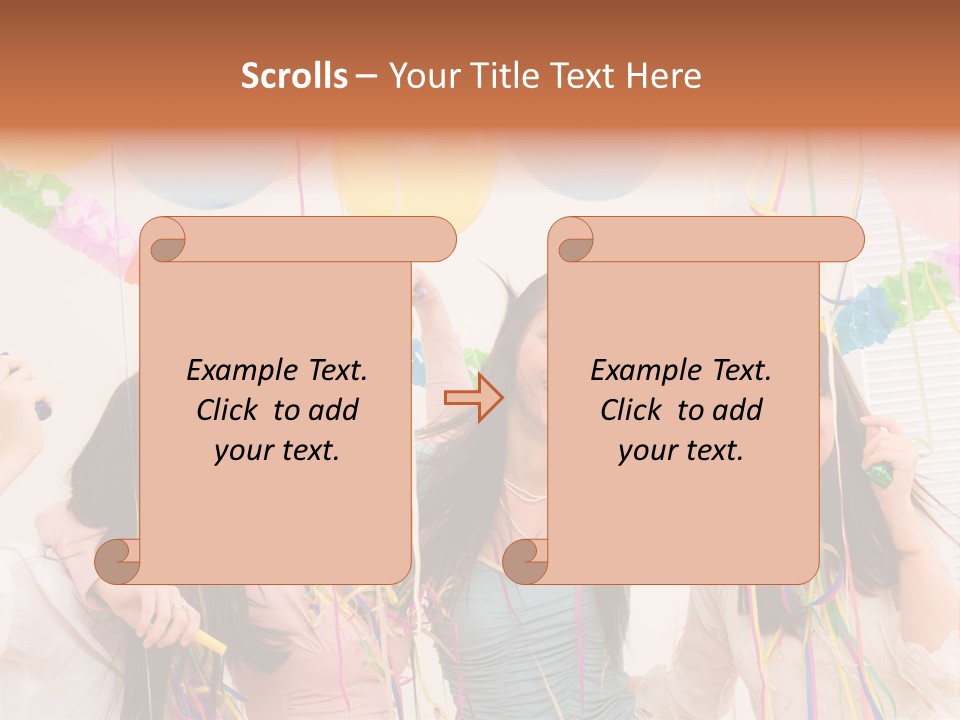 Confetti Smiling Blond PowerPoint Template