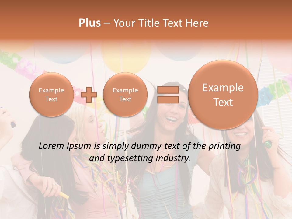 Confetti Smiling Blond PowerPoint Template