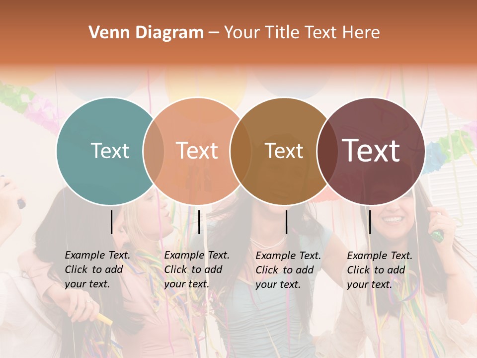 Confetti Smiling Blond PowerPoint Template