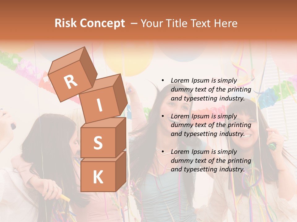 Confetti Smiling Blond PowerPoint Template