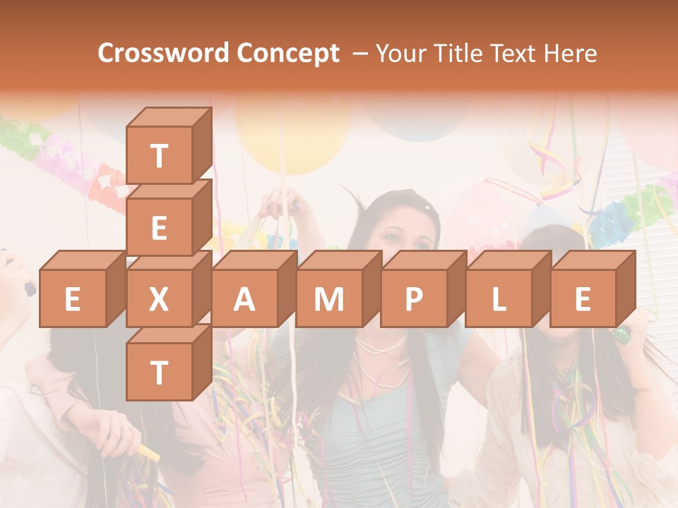 Confetti Smiling Blond PowerPoint Template