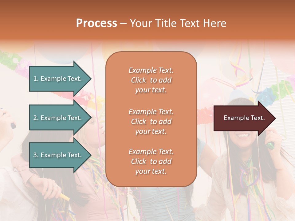 Confetti Smiling Blond PowerPoint Template