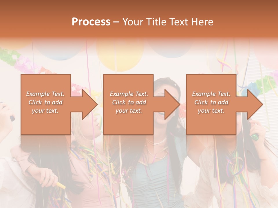 Confetti Smiling Blond PowerPoint Template