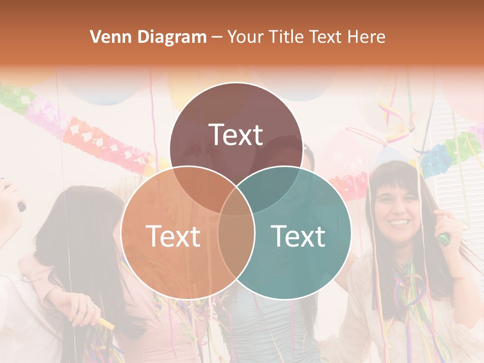 Confetti Smiling Blond PowerPoint Template