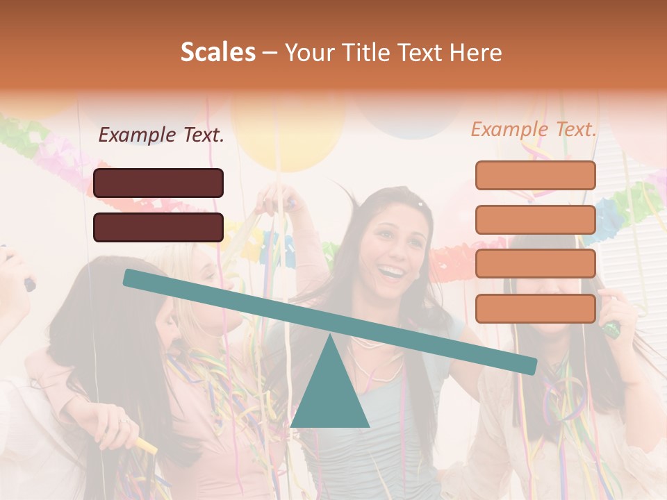 Confetti Smiling Blond PowerPoint Template