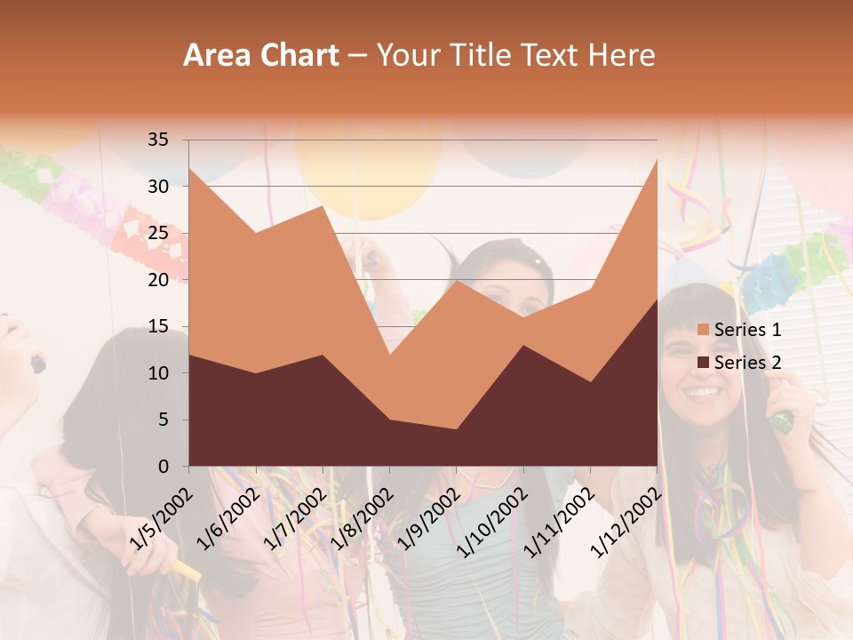 Confetti Smiling Blond PowerPoint Template