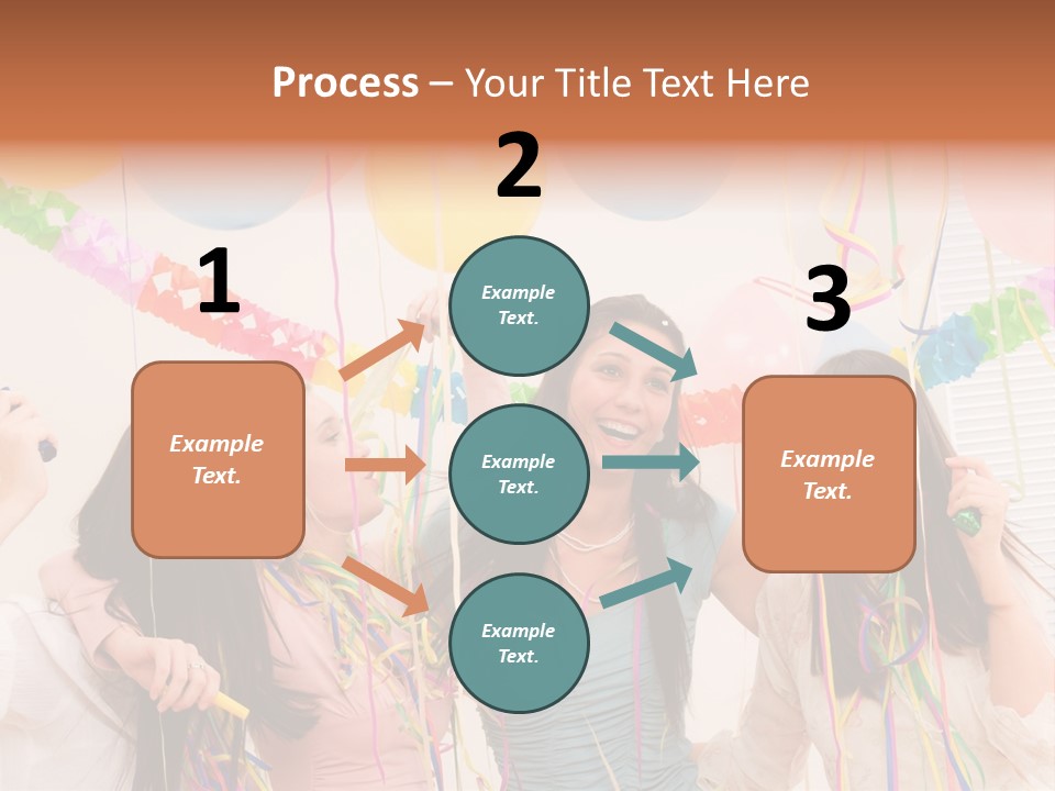 Confetti Smiling Blond PowerPoint Template