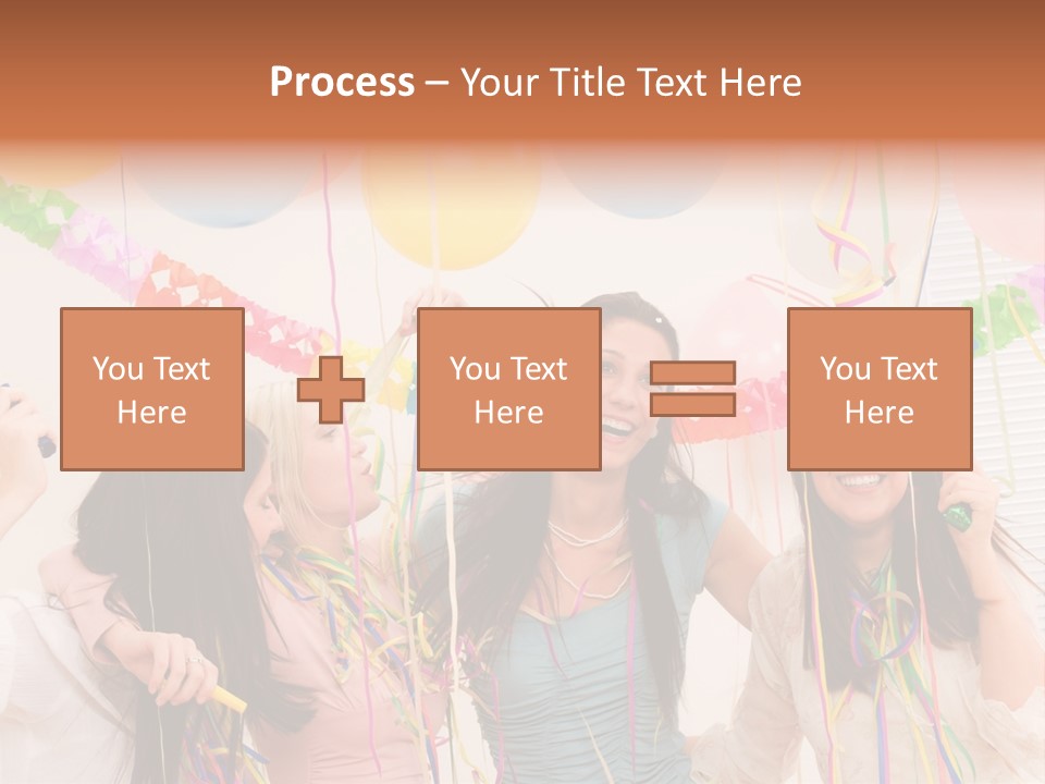 Confetti Smiling Blond PowerPoint Template