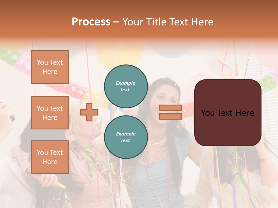 Confetti Smiling Blond PowerPoint Template