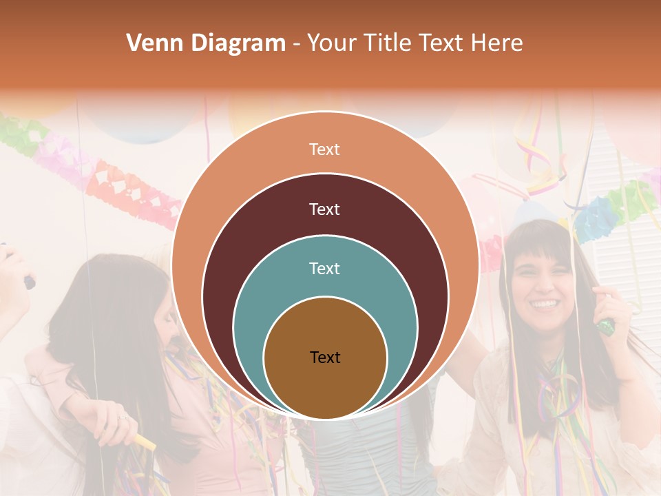 Confetti Smiling Blond PowerPoint Template