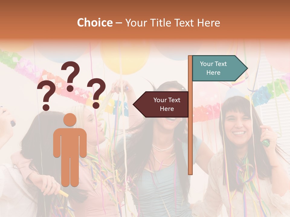 Confetti Smiling Blond PowerPoint Template