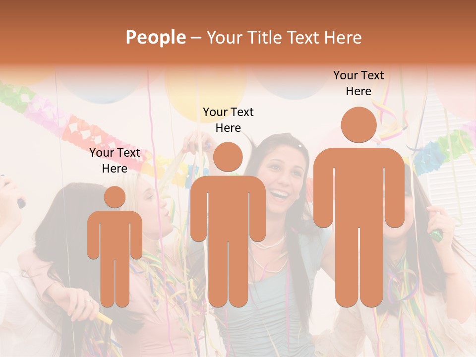 Confetti Smiling Blond PowerPoint Template