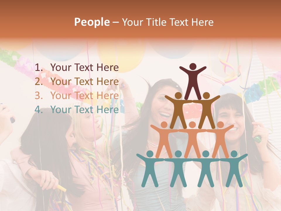 Confetti Smiling Blond PowerPoint Template